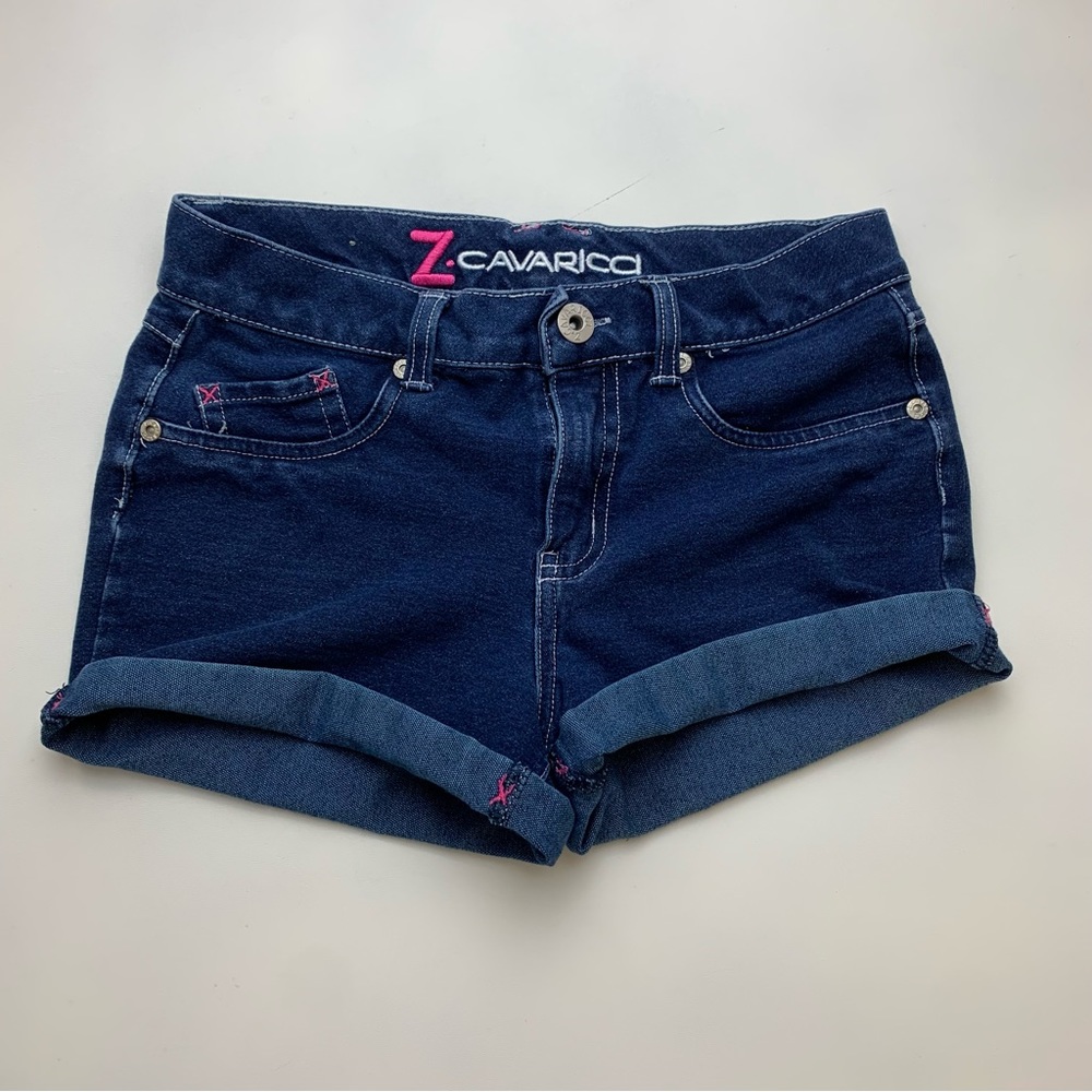 Z. Cavaricci Girls Stretch Shorts Dark Wash Size 14